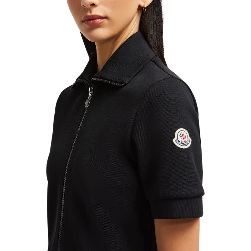 Женская футболка Moncler (платье-футболка черное) — фото 5