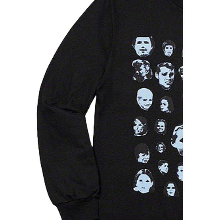 Футболка Supreme FW19 Week 1 Faces L/S Tee (черная) — фото 2