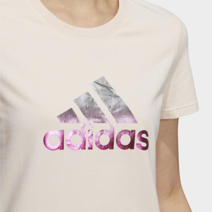 Женская футболка adidas Fi Tee Foil (розовый) — фото 5