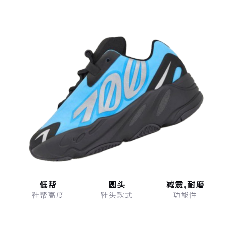 Детские кроссовки adidas originals Yeezy Boost 700 MNVN (синие) — фото 3