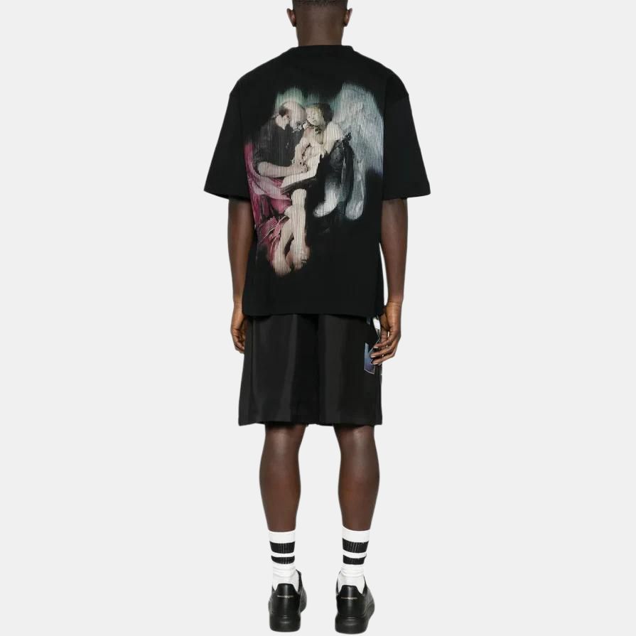 Мужская футболка OFF-WHITE T (черная) — фото 2