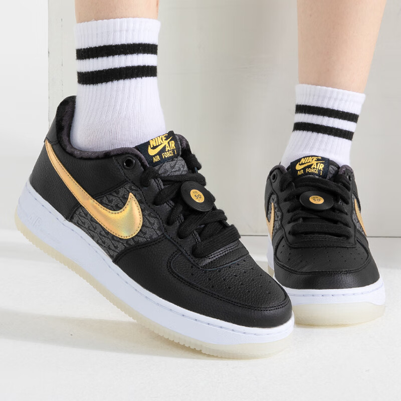 Детские кеды Nike Air Force 1 Lv8 (черный) — Чёрный — фото 7