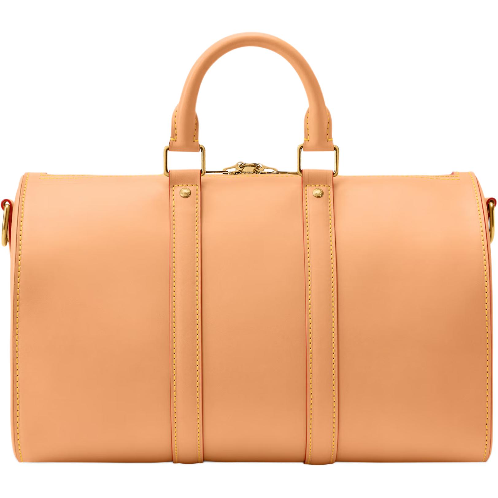 Мужская сумка Louis Vuitton Keepall Bandouliere 35 (бежевая) — фото 3