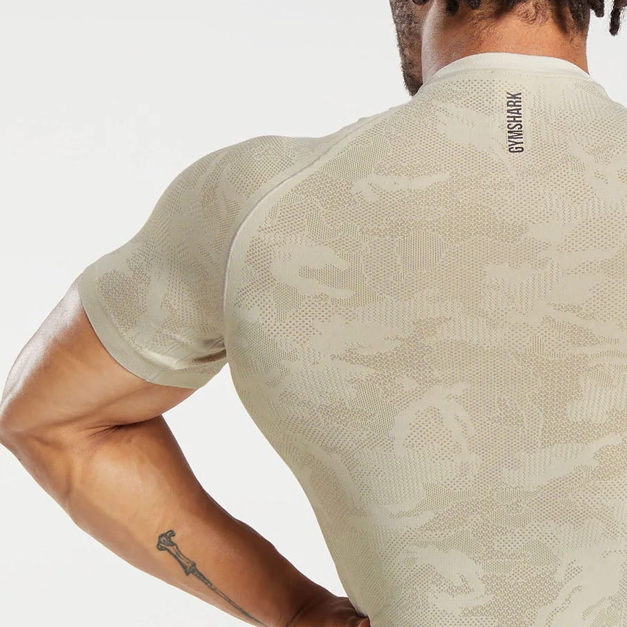GYMSHARK Workout Clothing Men’s Egg Lime/Cement Brown