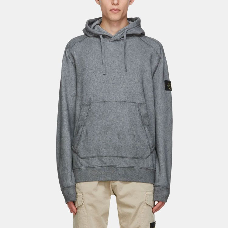 Мужское худи STONE ISLAND (серое) — фото 4