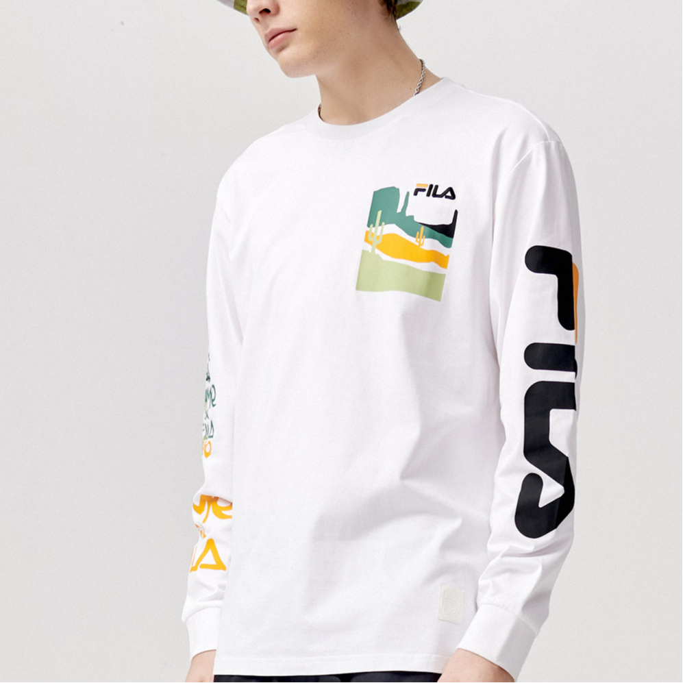Мужская футболка Fila FUSION LOGOT (белая) — фото 4