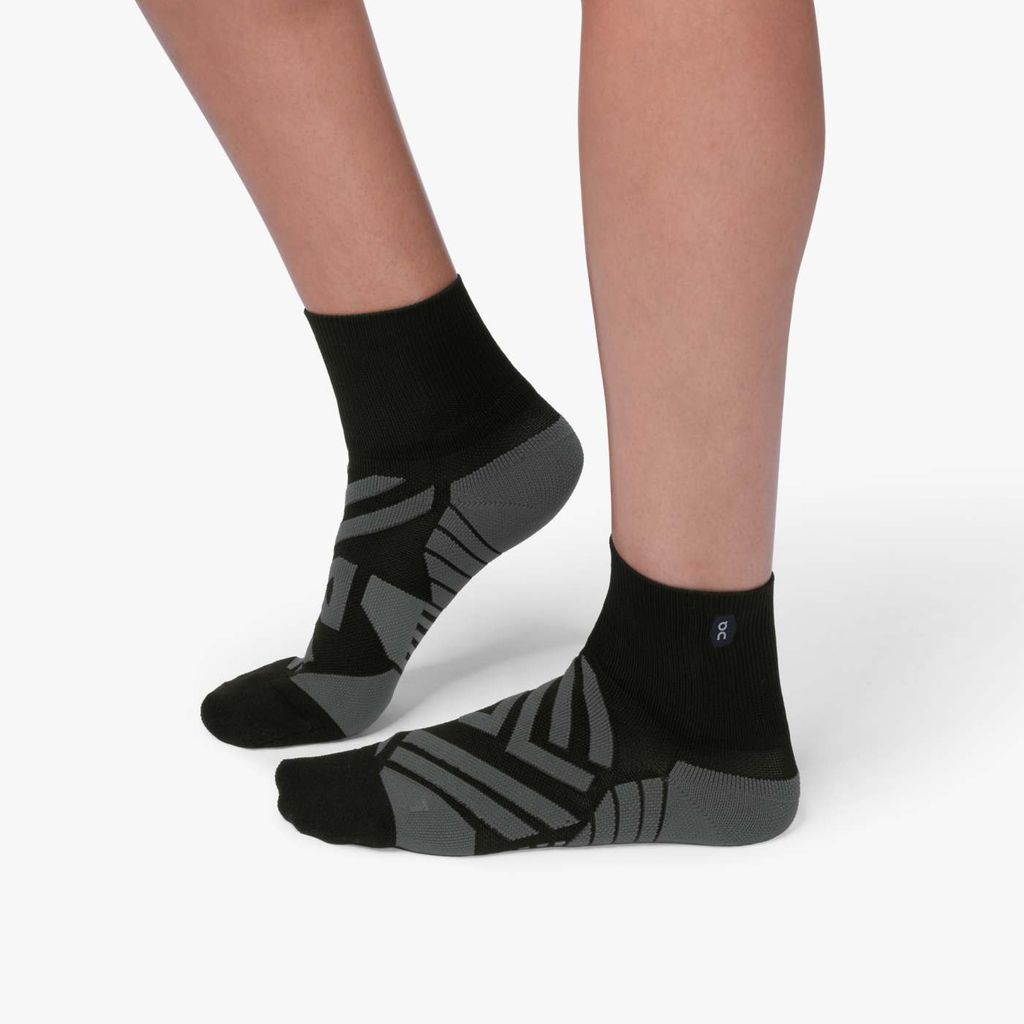 On Mid Sock Running Socks Women’s 1 Pack Black/Dark Gray