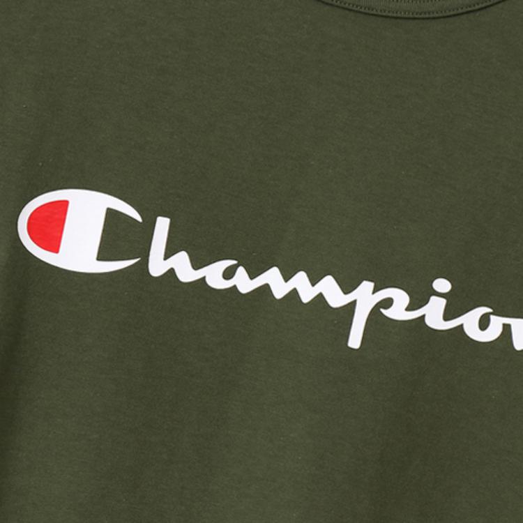 Футболка Champion Script Logo Tee (хаки) — фото 4