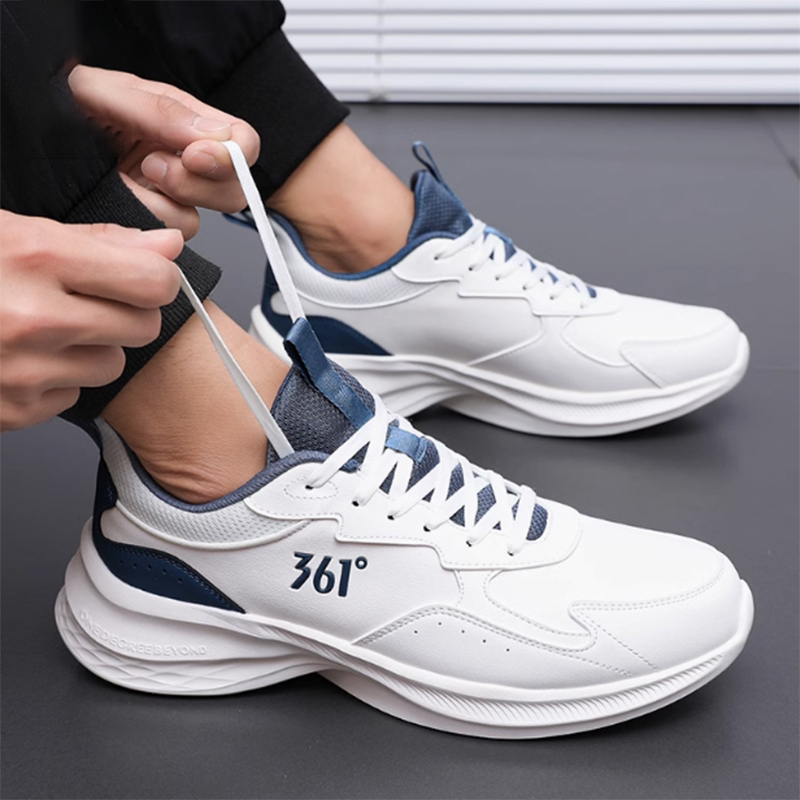 361° Slip Resistant, Abrasion Resistant, Lightweight Low top Running Shoes Men’s White Blue