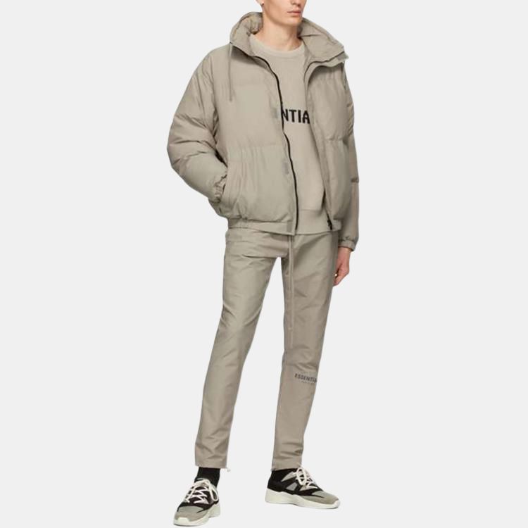 Куртка Fear of God Essentials FW20 Puffer Jacket Moss Logo (зеленая) — фото 4