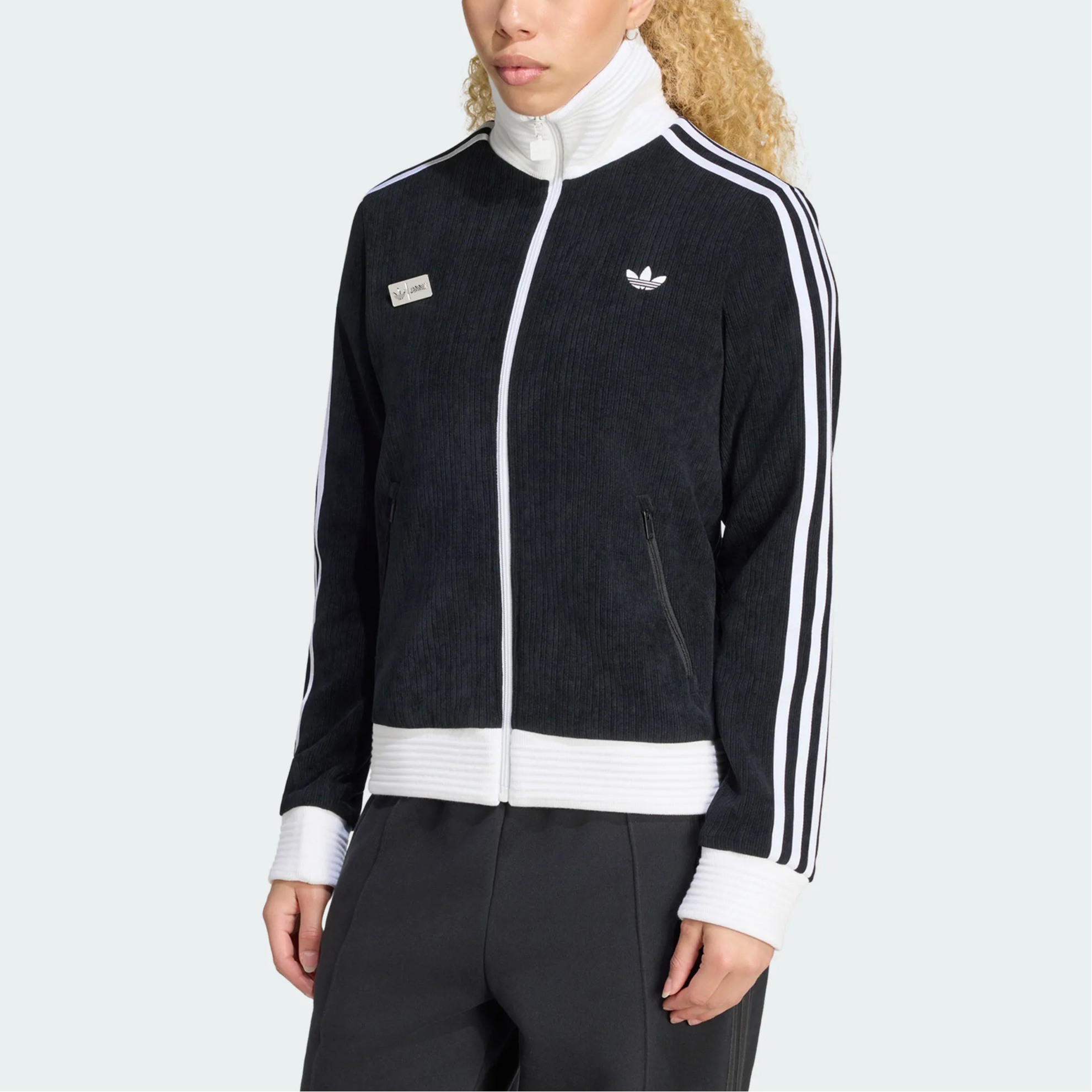 Женская олимпийка adidas originals × Jennie FAN OG TRACK TOP (белый) — фото 3