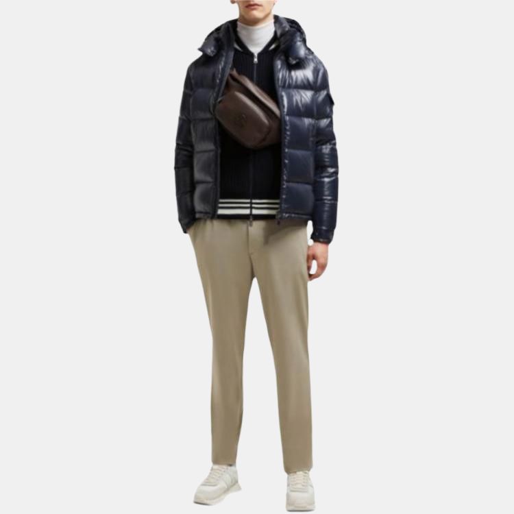 Куртка Moncler Maya Glossy (черная) — фото 5