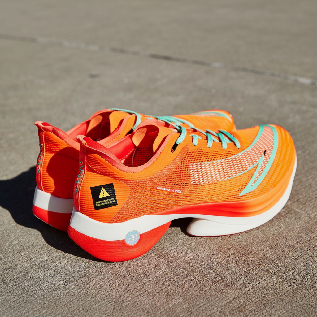 Anta C10 Pro Comfortable Round Toe Low top Running Shoes Unisex Orange