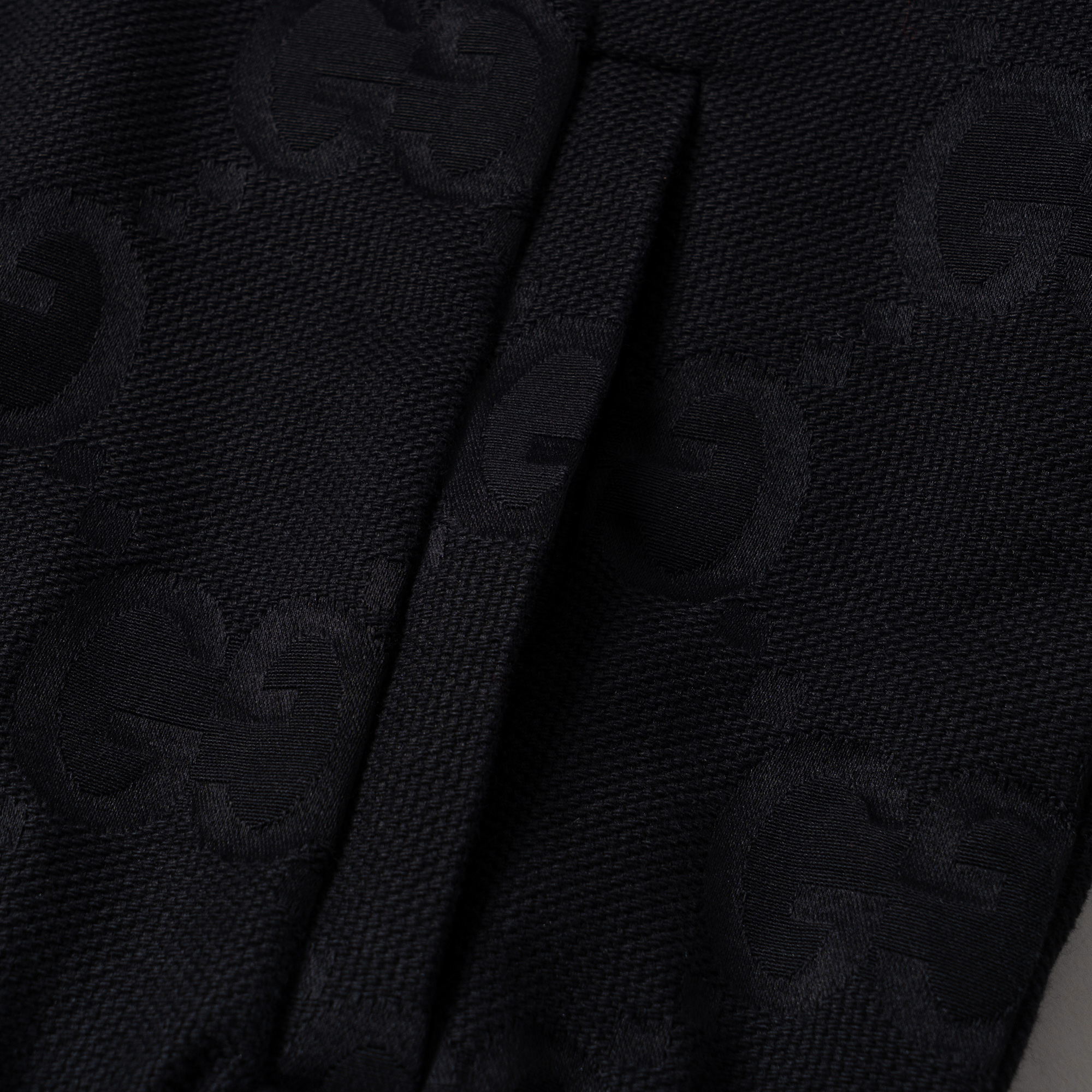 Мужская куртка Gucci GG Logo Canvas (черная) — фото 4