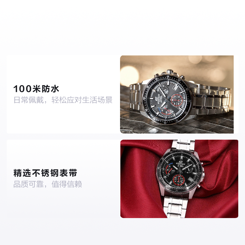 Мужские часы Casio Edifice (черные) — фото 2