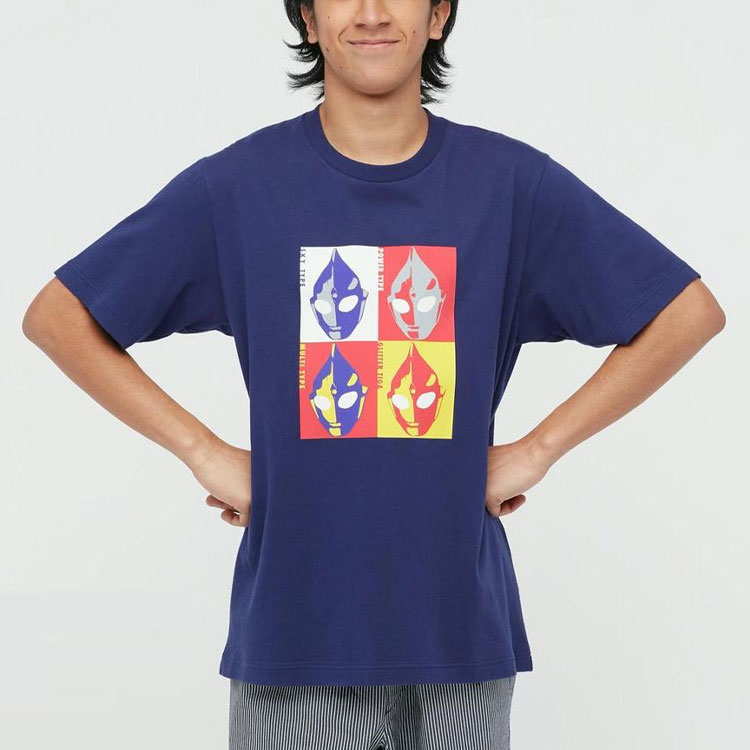 Мужская футболка UNIQLO Аниме (темно-синяя) — фото 3