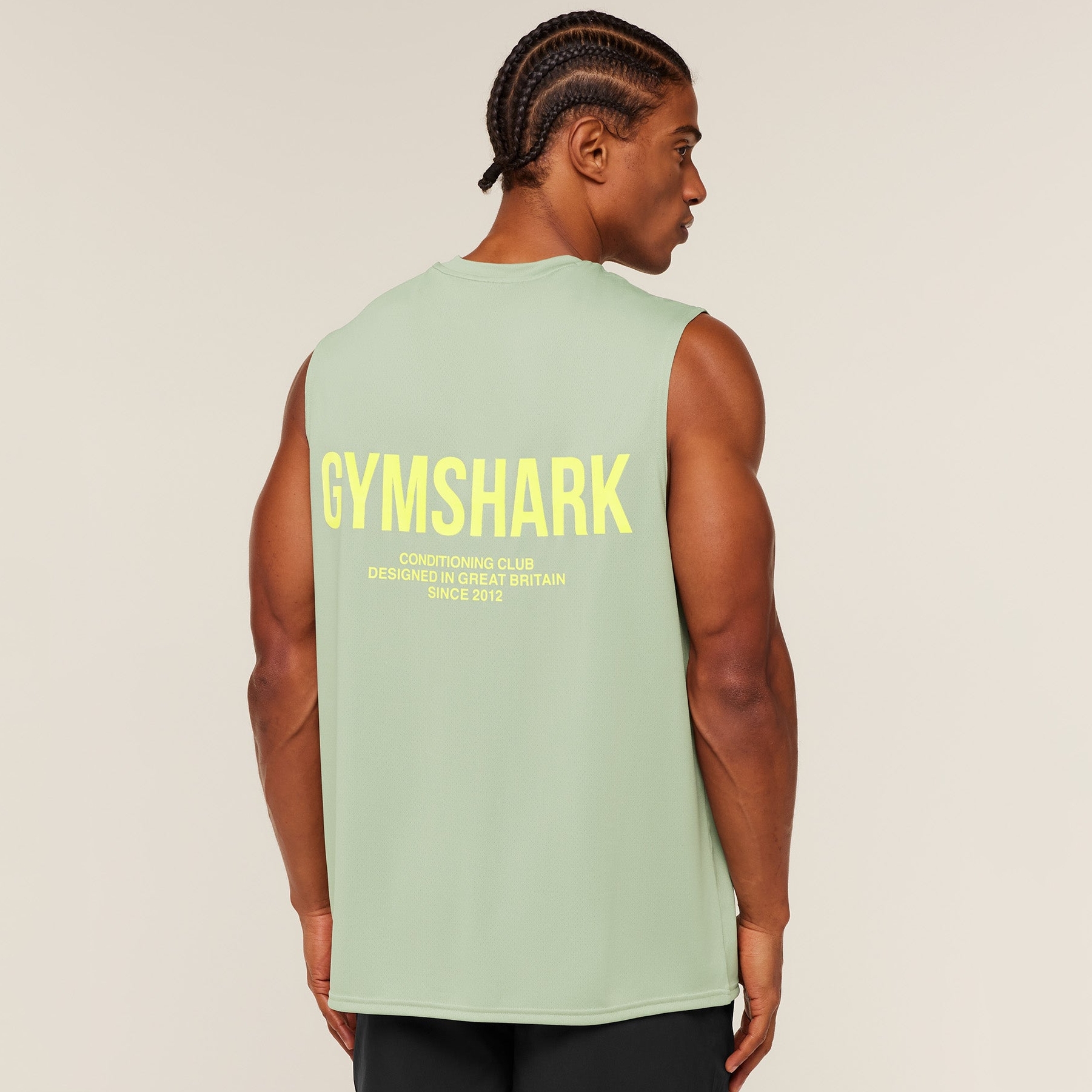 GYMSHARK Running Tank Tops Men’s Crew Neck