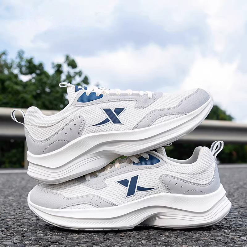 XTEP Cushioning Lightweight Low top Casual Running Shoes Men’s White Gray