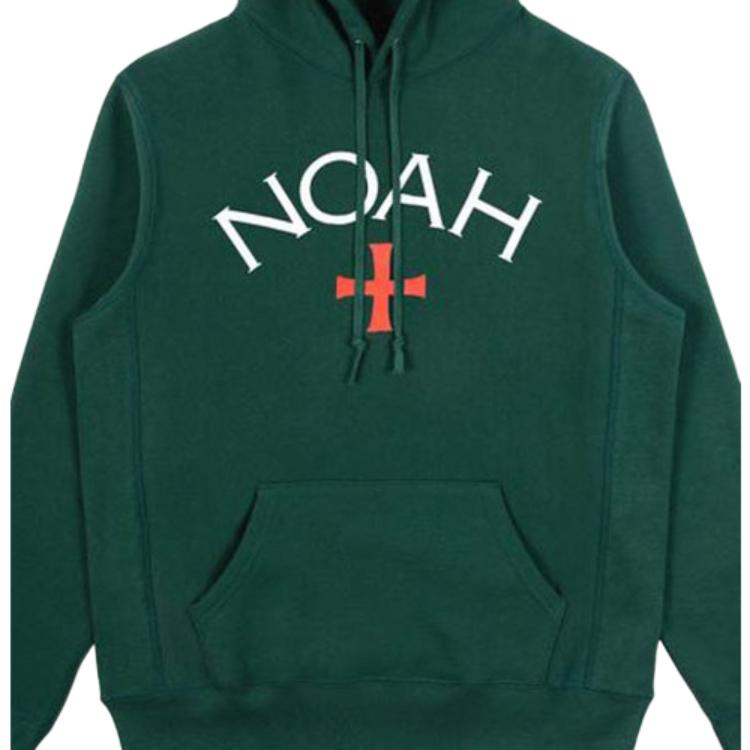 Унисекс худи NOAH Core Logo Hoodie Forest Green Logo (зеленая) — фото 2