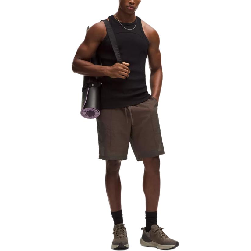 Lululemon x SLNSH Sports Shorts 9′ Men’s Stone Color/Pure Orange Stoney/True Tangerine