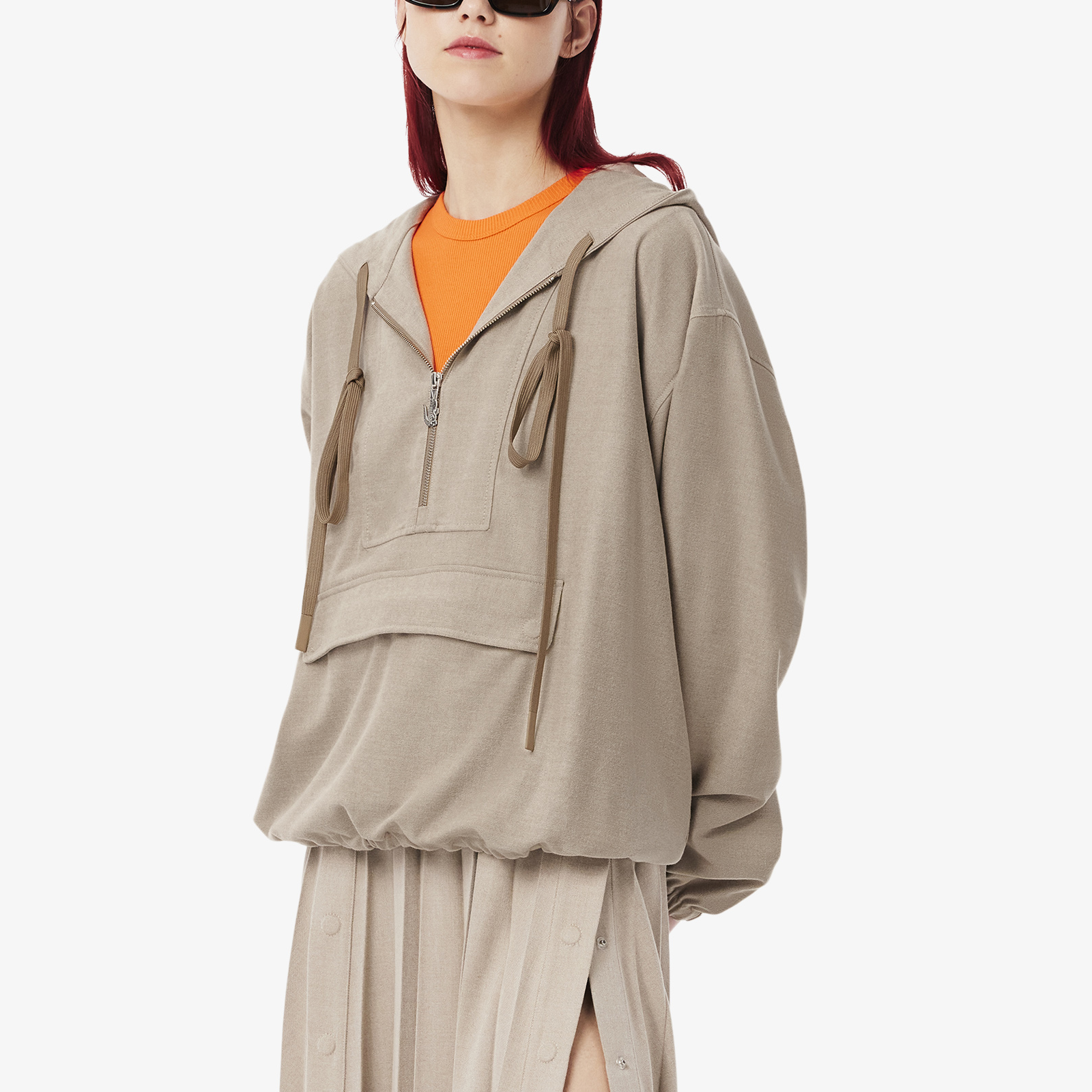 Женская куртка LACOSTE CF4188-ICC (бежевая) — фото 3