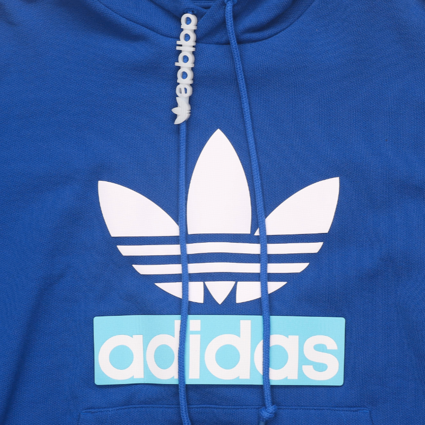 Мужское худи adidas originals Big Trfl Hoodie (синее) — фото 6