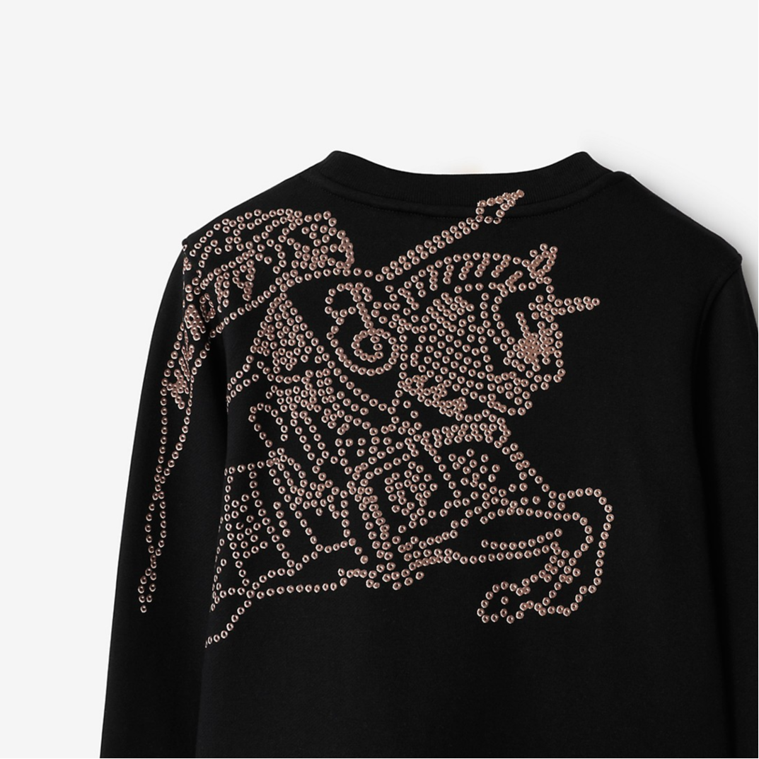 Мужское худи Burberry Equestrian Knight (черное) — Черный — фото 5