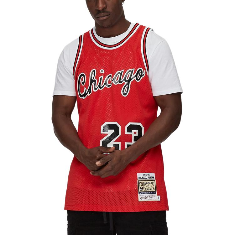 Mitchell Ness Basketball Jerseys Men’s Red Moderate Bib & Brace