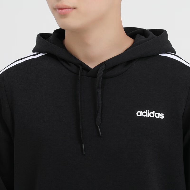 Мужское худи adidas neo M ESNTL 3S HDY (черное) — фото 5