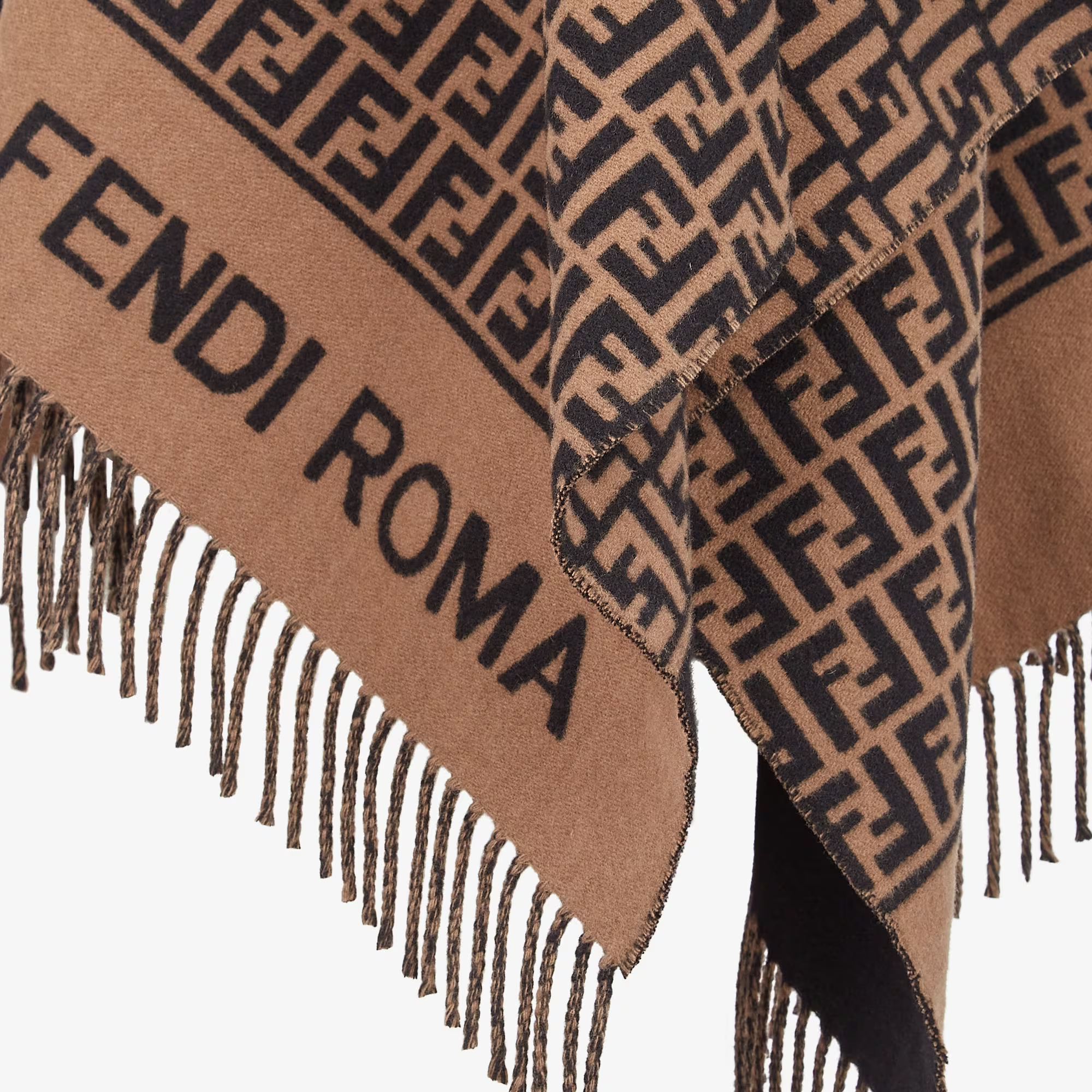 шарф Fendi Fendi Logo (бежевый) — фото 3