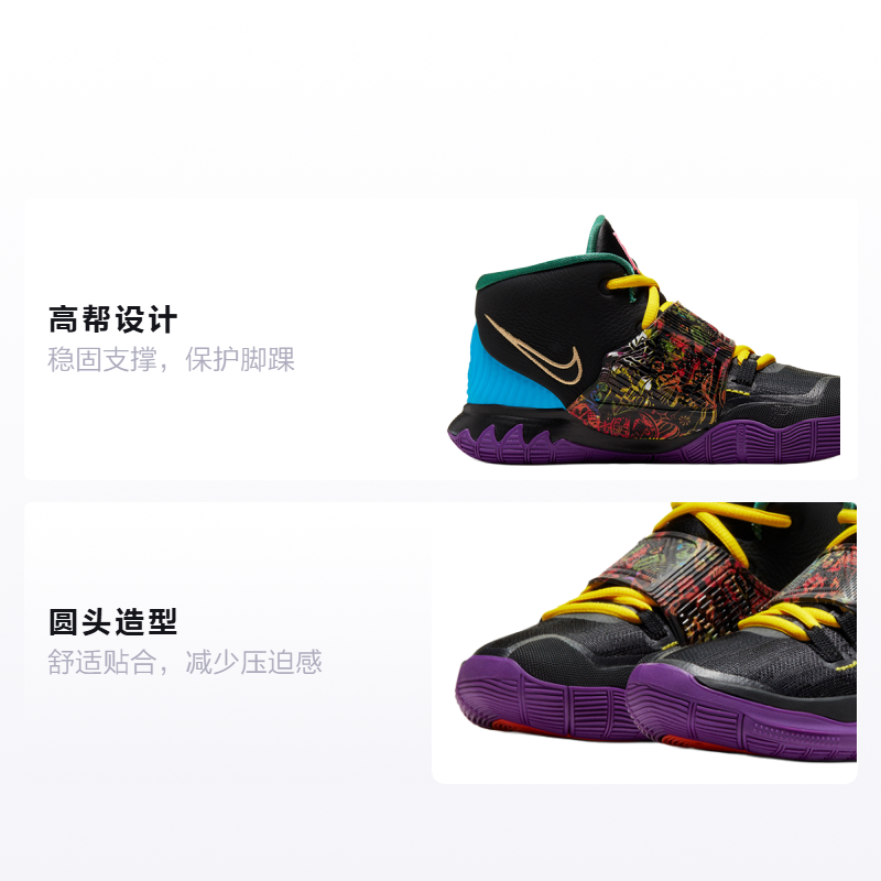 Высокие кроссовки Nike Kyrie 6 (черные) — фото 2