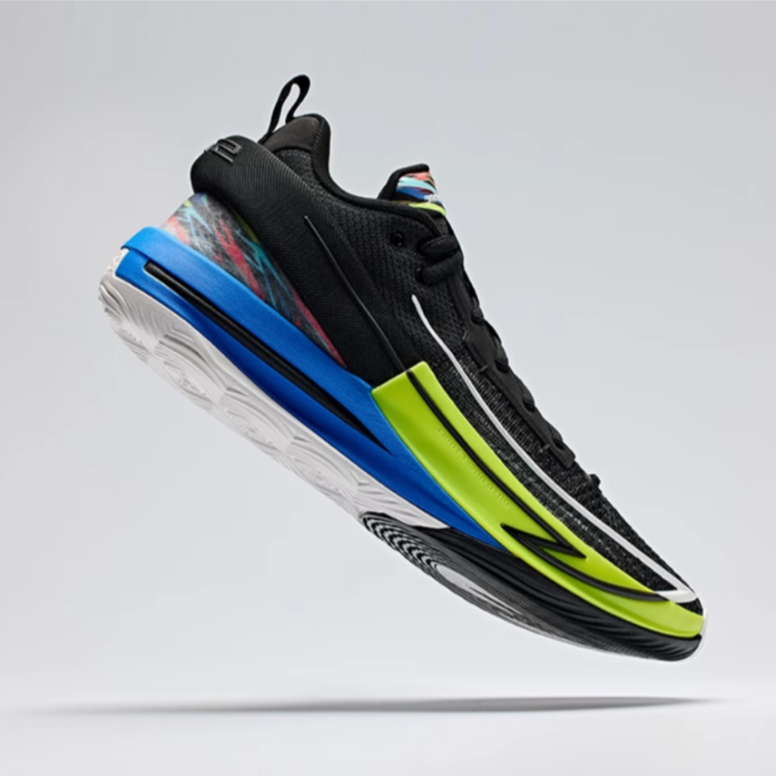 Anta Fengmang 1 Slip Resistant Abrasion Resistant Low top Nitrogen Technology Basketball Shoes Men’s Black Green Blue