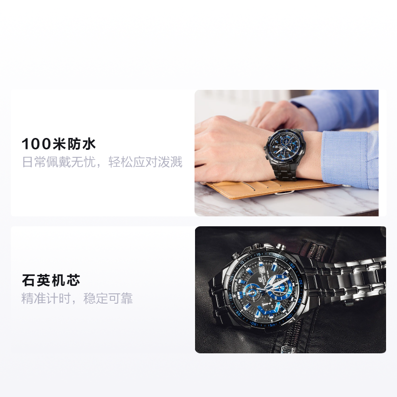 Мужские часы Casio EDIFICE (черные) — фото 2