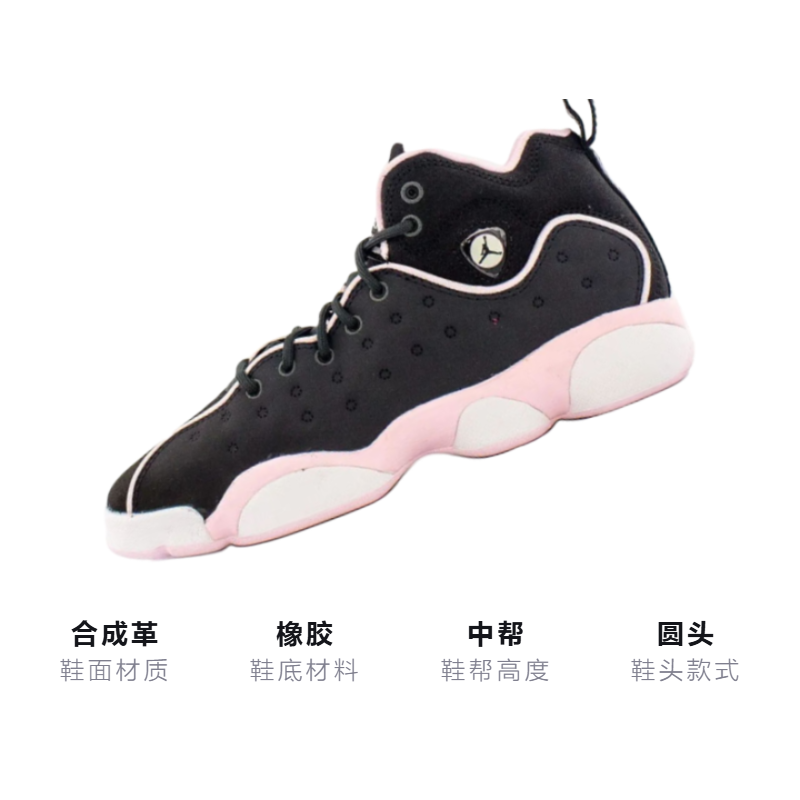 Кроссовки Jordan Jumpman Team II (черно-розовые) — фото 3