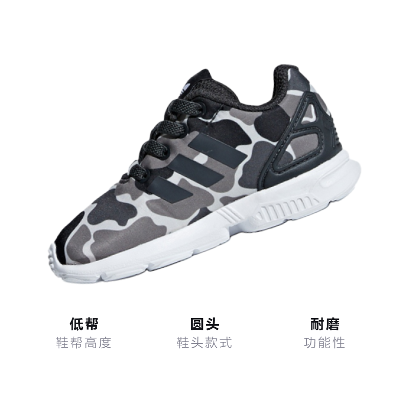 Детские ботинки adidas Originals ZX Flux (темно-серые) — фото 3