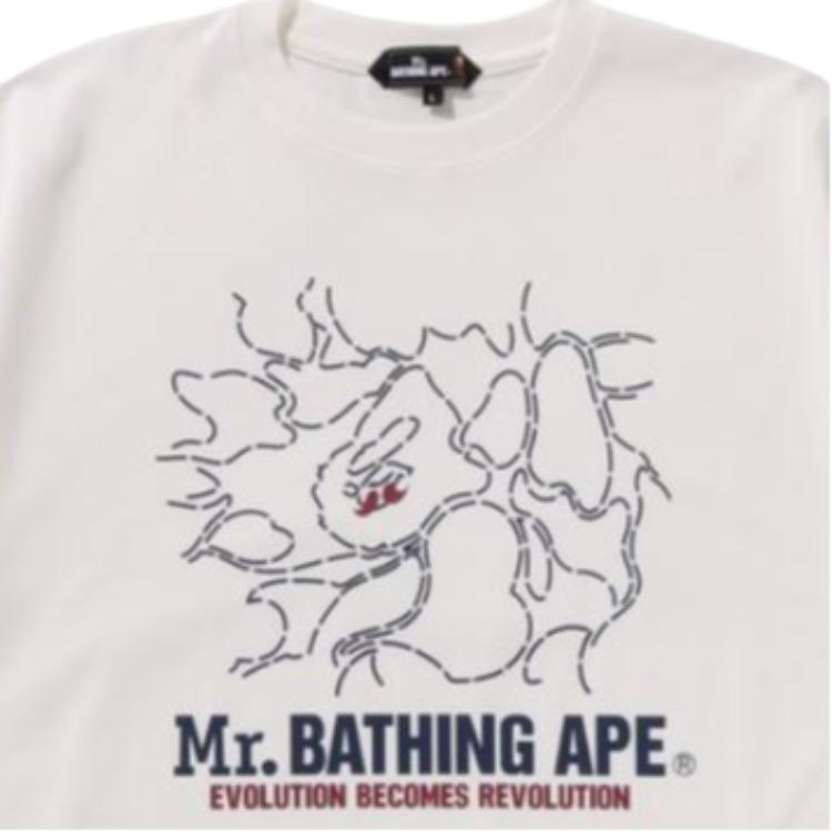 Мужская футболка A BATHING APE A BATHING APE SS25 T (черная с камуфляжем) — фото 7