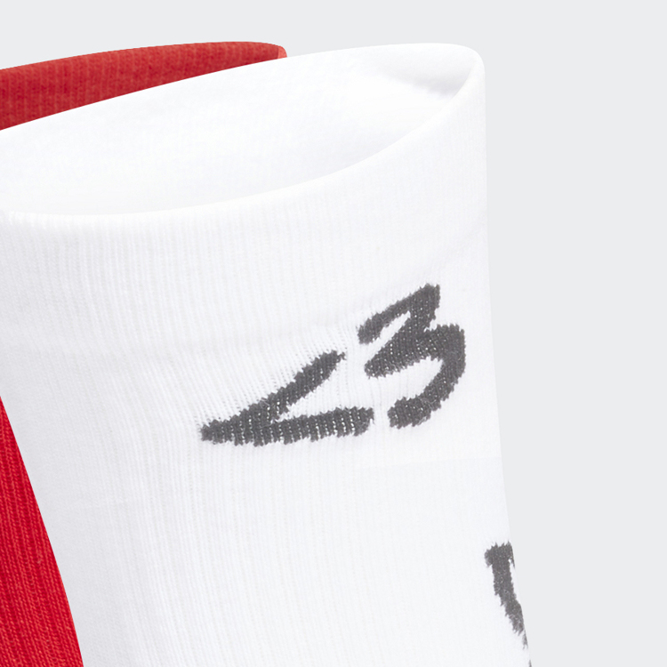 Adidas Originals Sports Socks Unisex Couple’s 2 Pack White/Light Scarlet