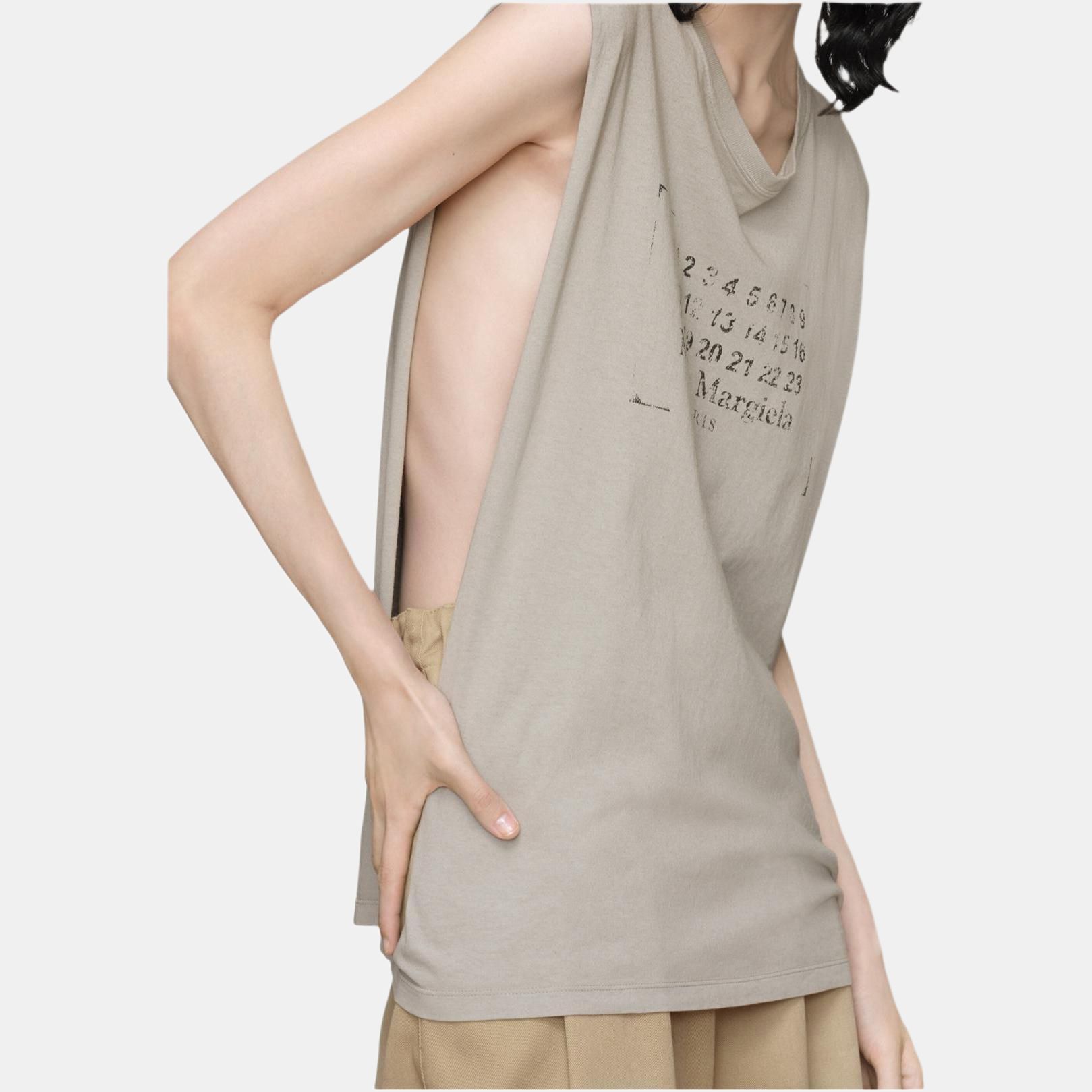 Женская майка Maison Margiela (серый) — фото 3