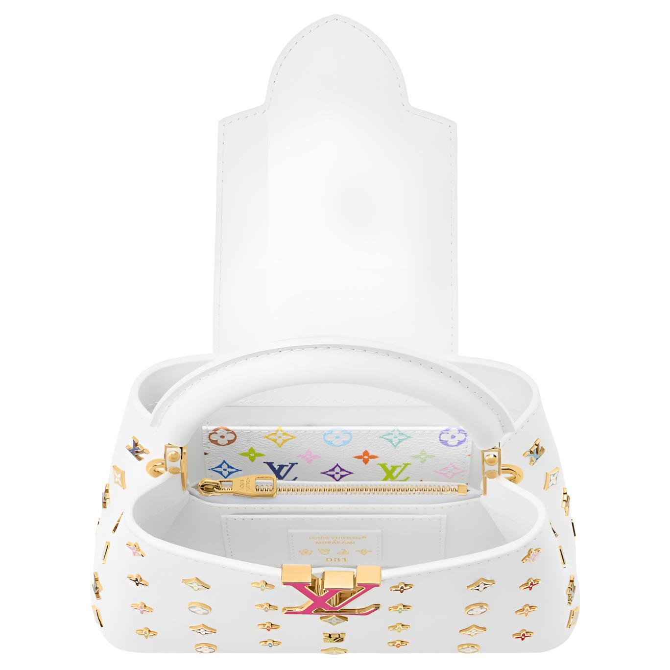 Сумка Louis Vuitton x Takashi Murakami Capucines EW (белая) — фото 4