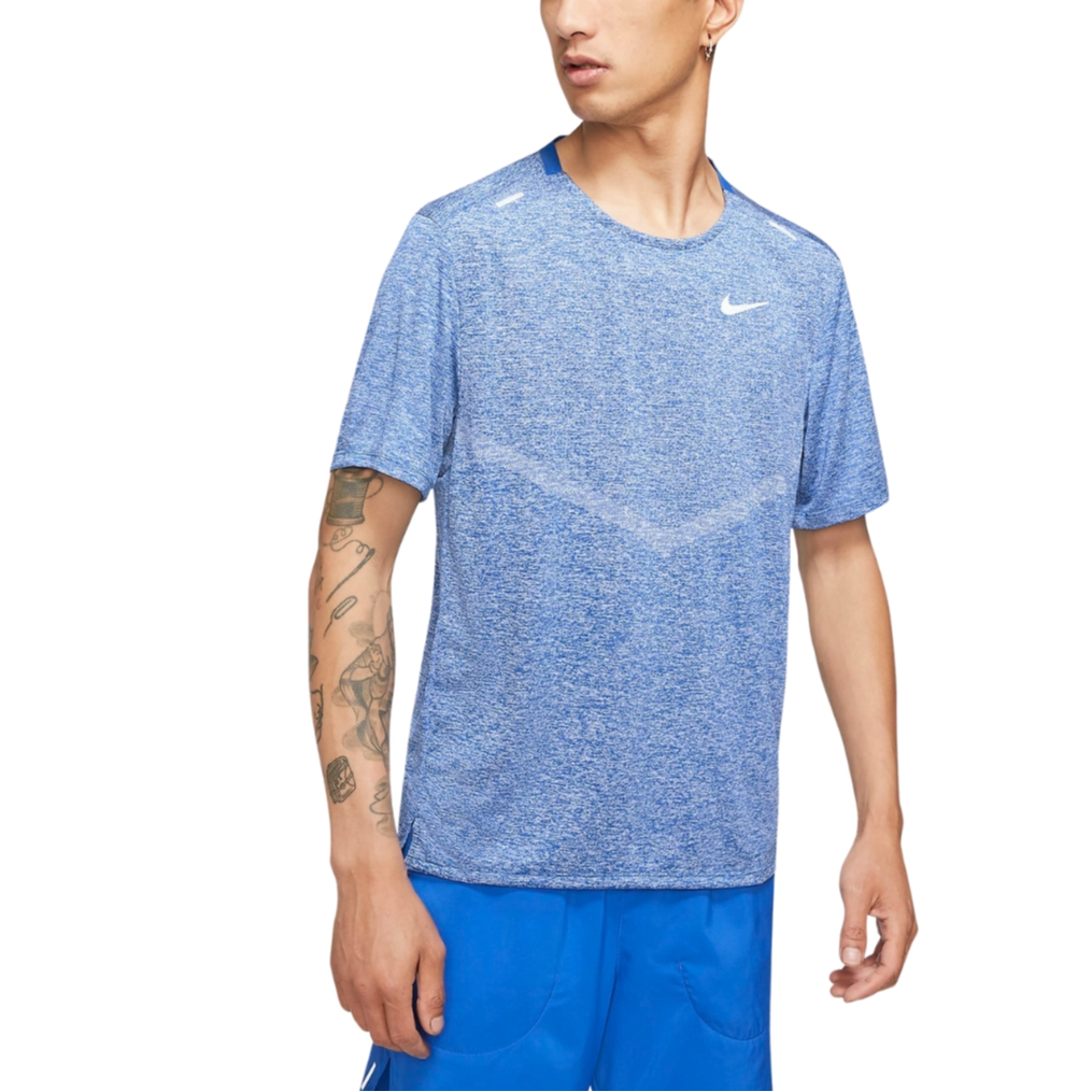 Nike Running T Shirts Men’s Blue Crew Neck Moderate Straight Fit