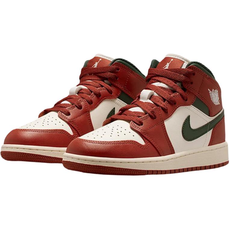Женские кроссовки Jordan JordanAir Jordan 1 GS (бело-красные) — Белыйкрасный — фото 2