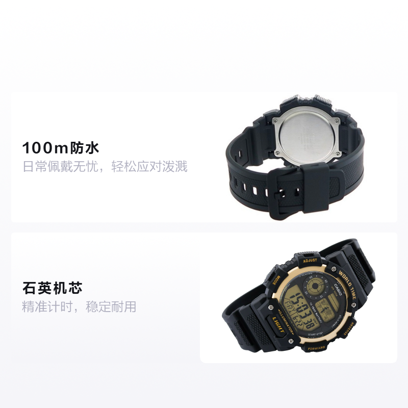 Мужские часы Casio YOUTH (золотые) — фото 2