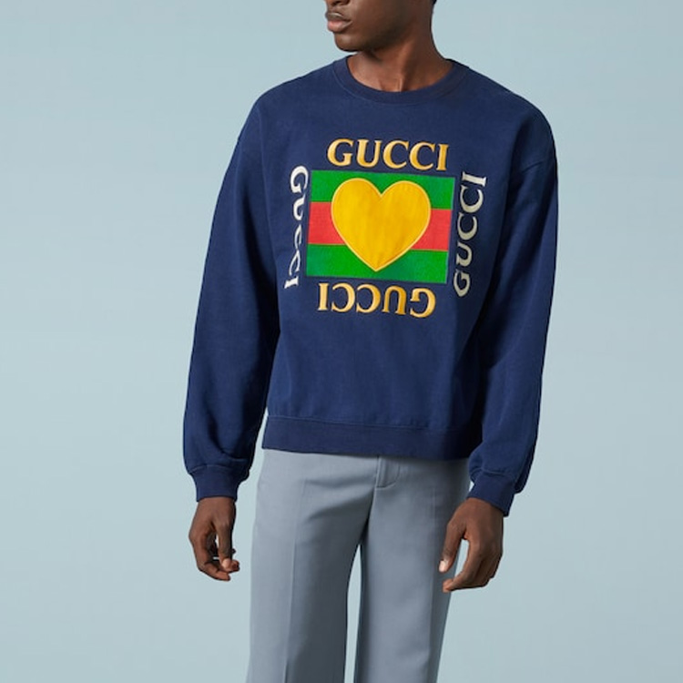 Мужской свитшот Gucci (синий) — фото 4