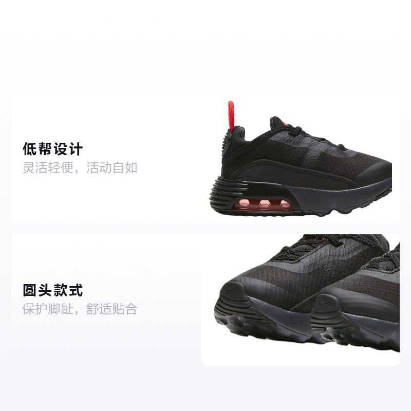 Детские кроссовки Nike Air Max 2090 (черно-красные) — фото 2