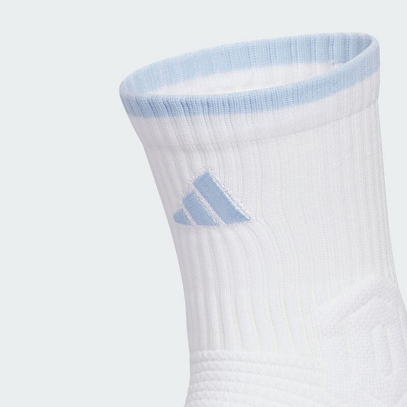 Adidas Basketball Socks Unisex 1 Pack White/Glossy Finish Blue