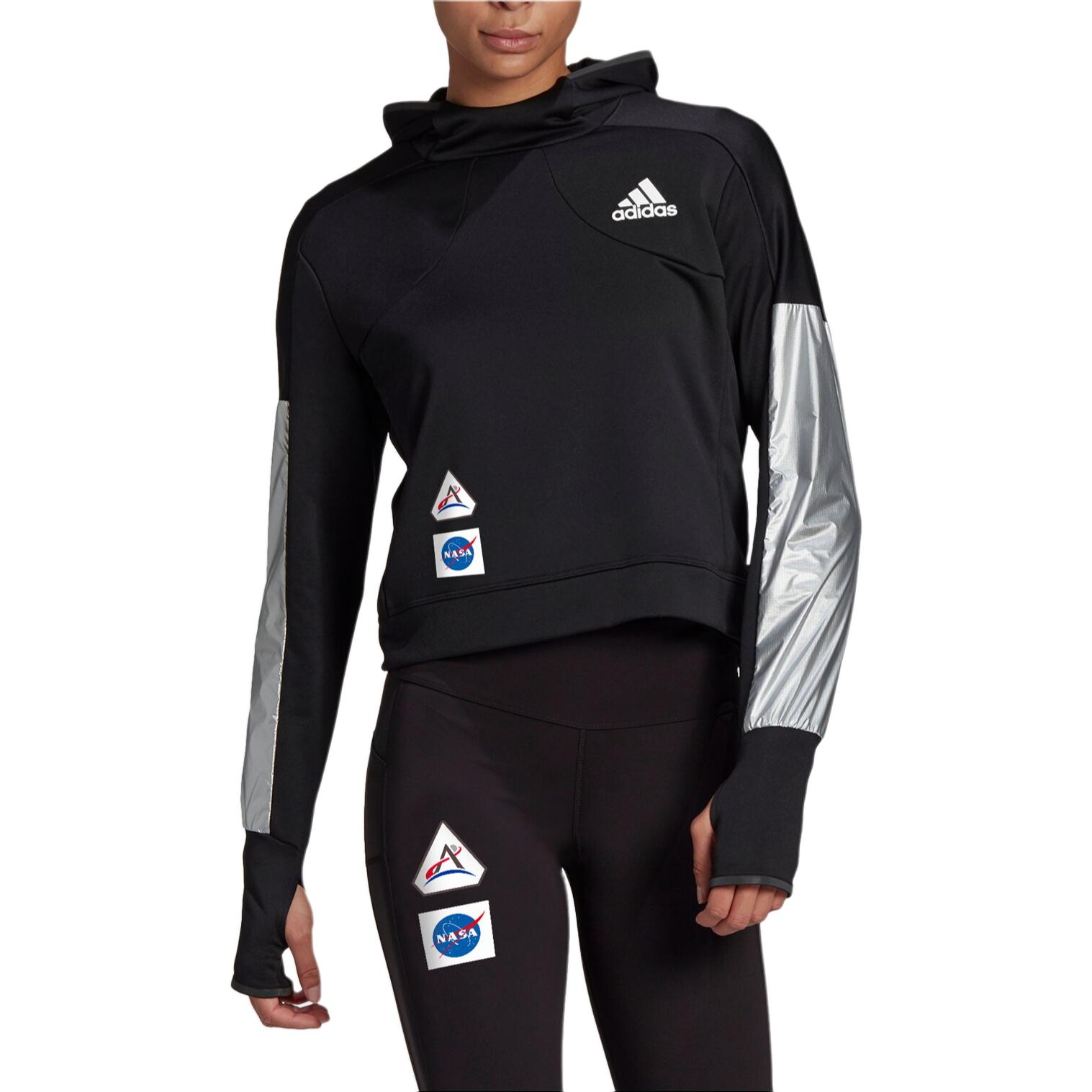 Женское худи adidas Space Hoodie M (черное) — фото 2