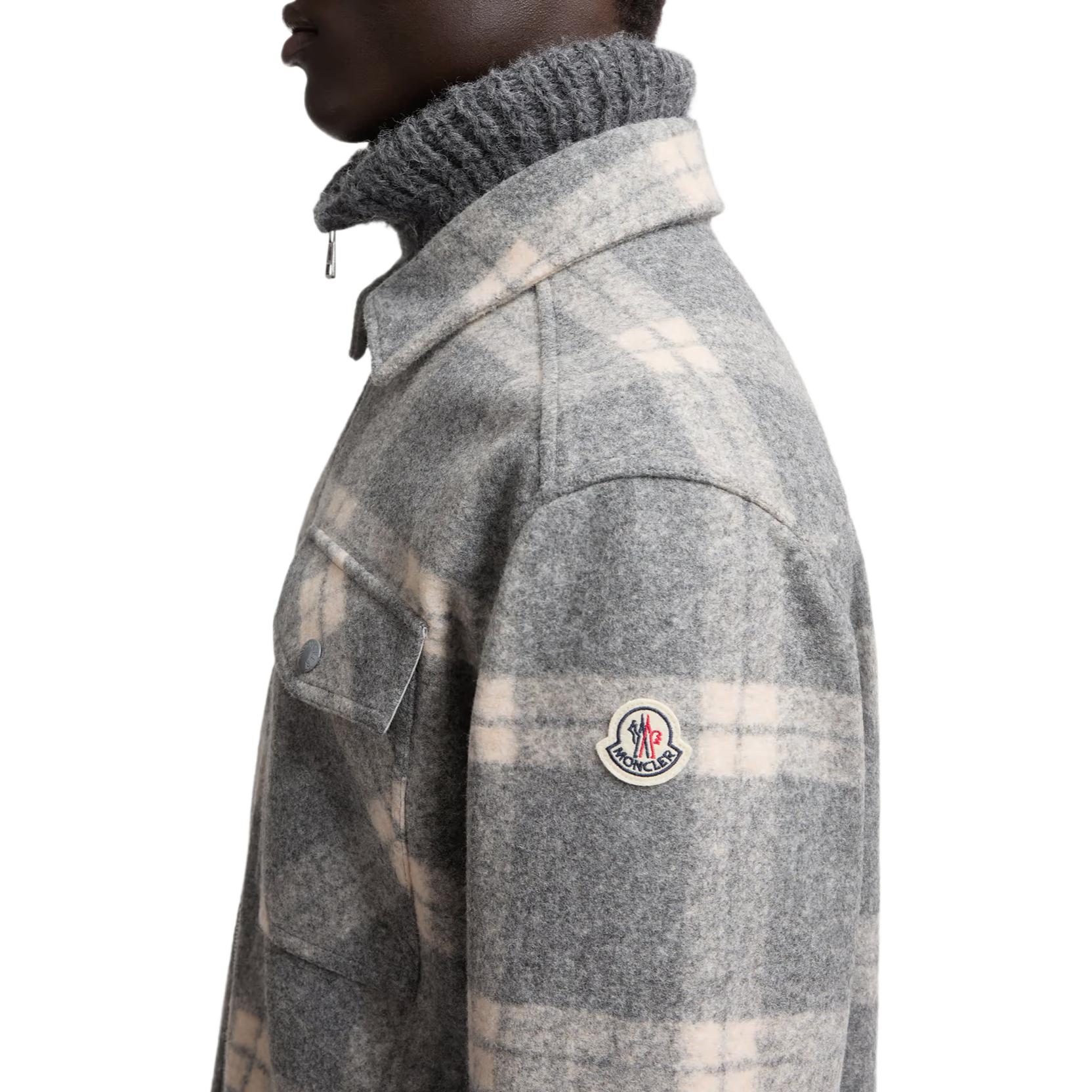 Мужская рубашка Moncler Tartan Long Sleeve (разноцветная) — фото 5