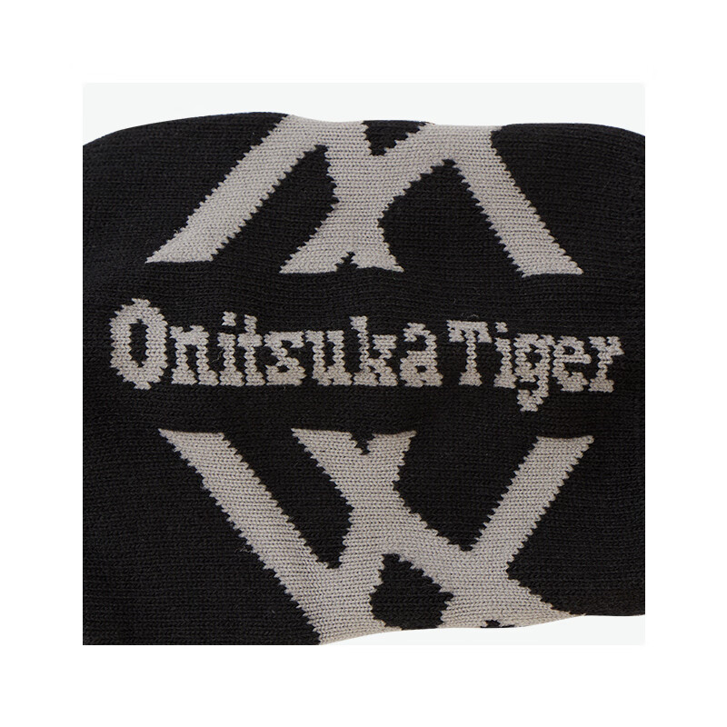 Onitsuka Tiger No Show Socks Unisex 1 Pack Black Floral Gray