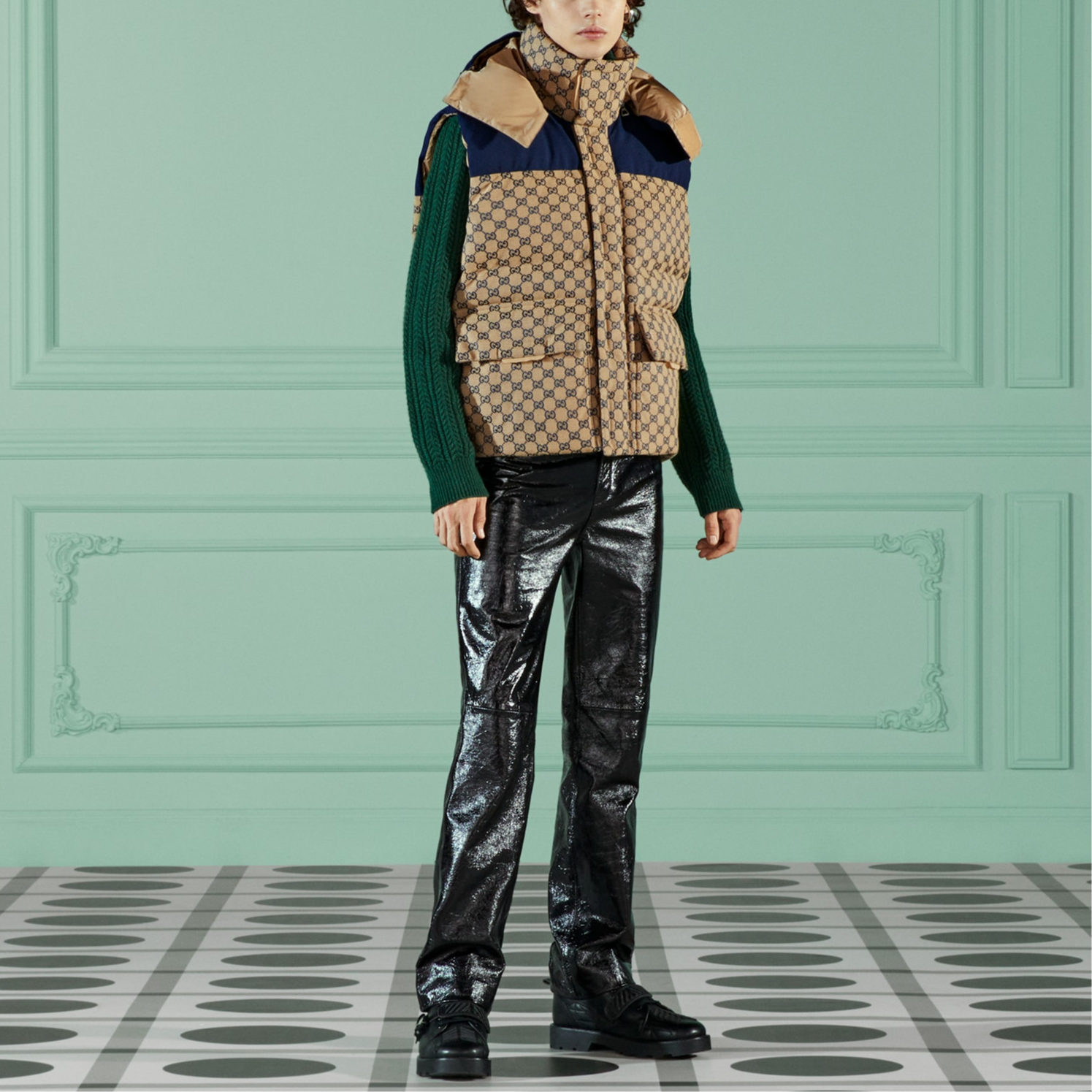 Унисекс жилет Gucci (какой-то бежевый/каки) — фото 2