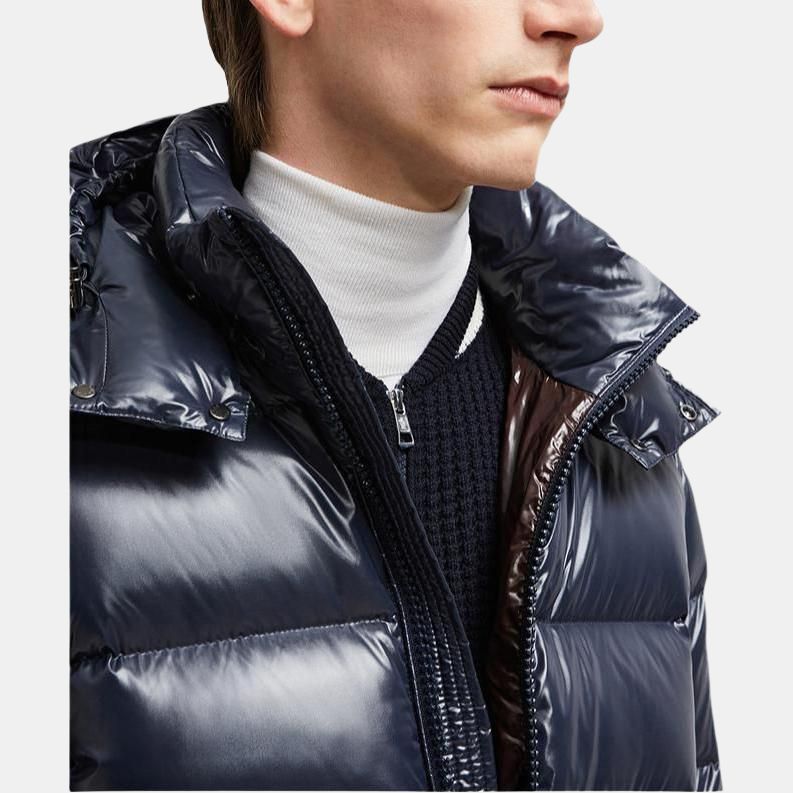 Куртка Moncler Maya Glossy (черная) — фото 4